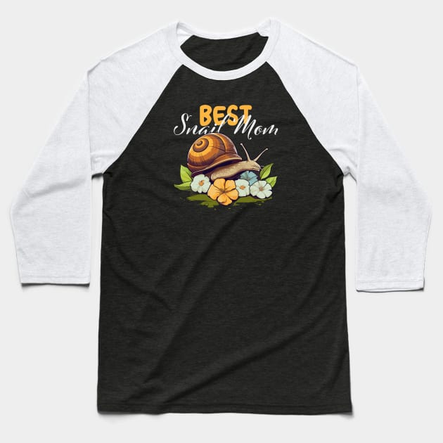 Best Snail Mom Baseball T-Shirt by Infinitee Shirts